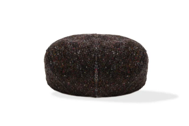 Men's Chocolate Brown Donegal Tweed Newsboy Cap - Image 3 | Lily's Pad Studio