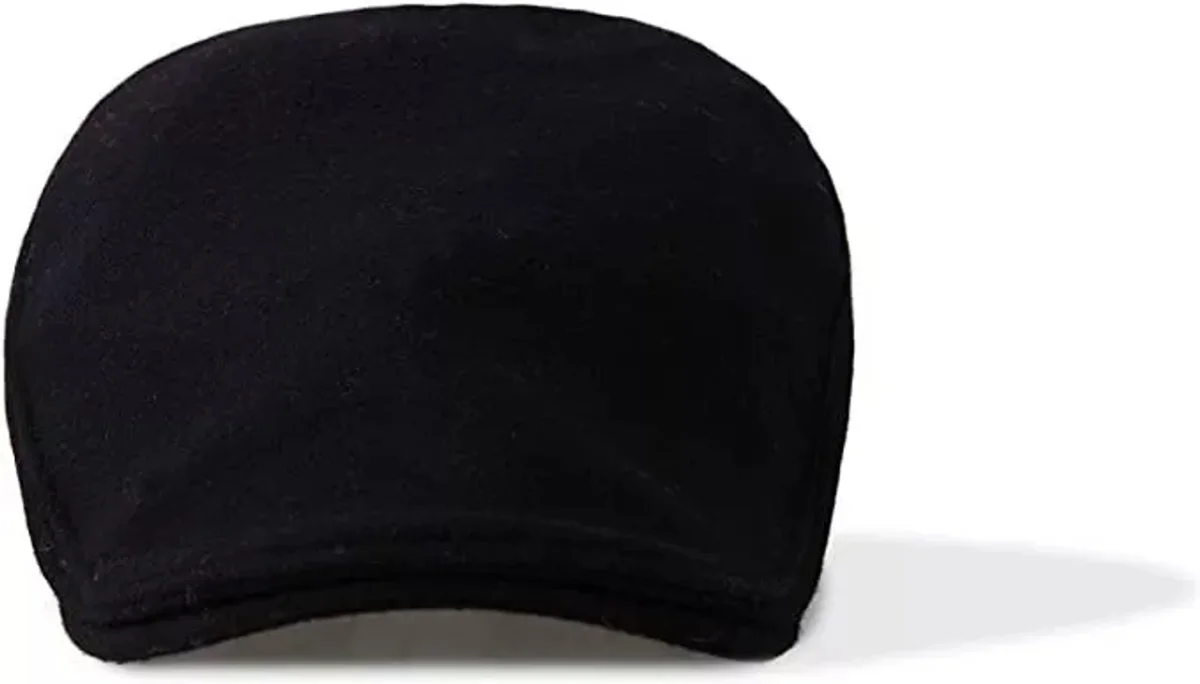Men's Donegal Tweed Cap - Black Irish Wool - Image 1 | Lily's Pad Studio