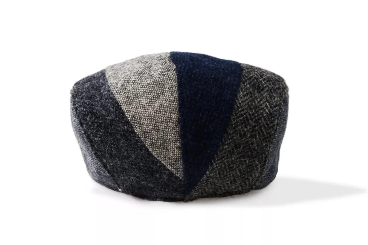 Men's Irish Striped Tweed Cap - 100% Wool, Modern Design - Image 3 | Lily's Pad Studio