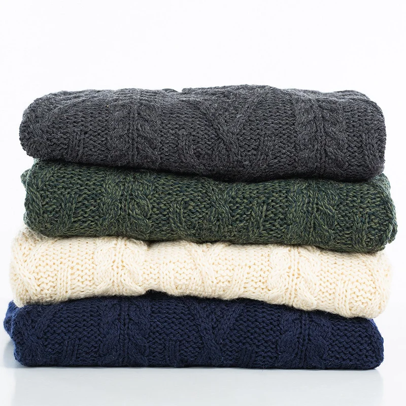 Men’s Merino Wool Shawl Collar Sweater – Single Button Irish Knit - Image 28 | Lily's Pad Studio