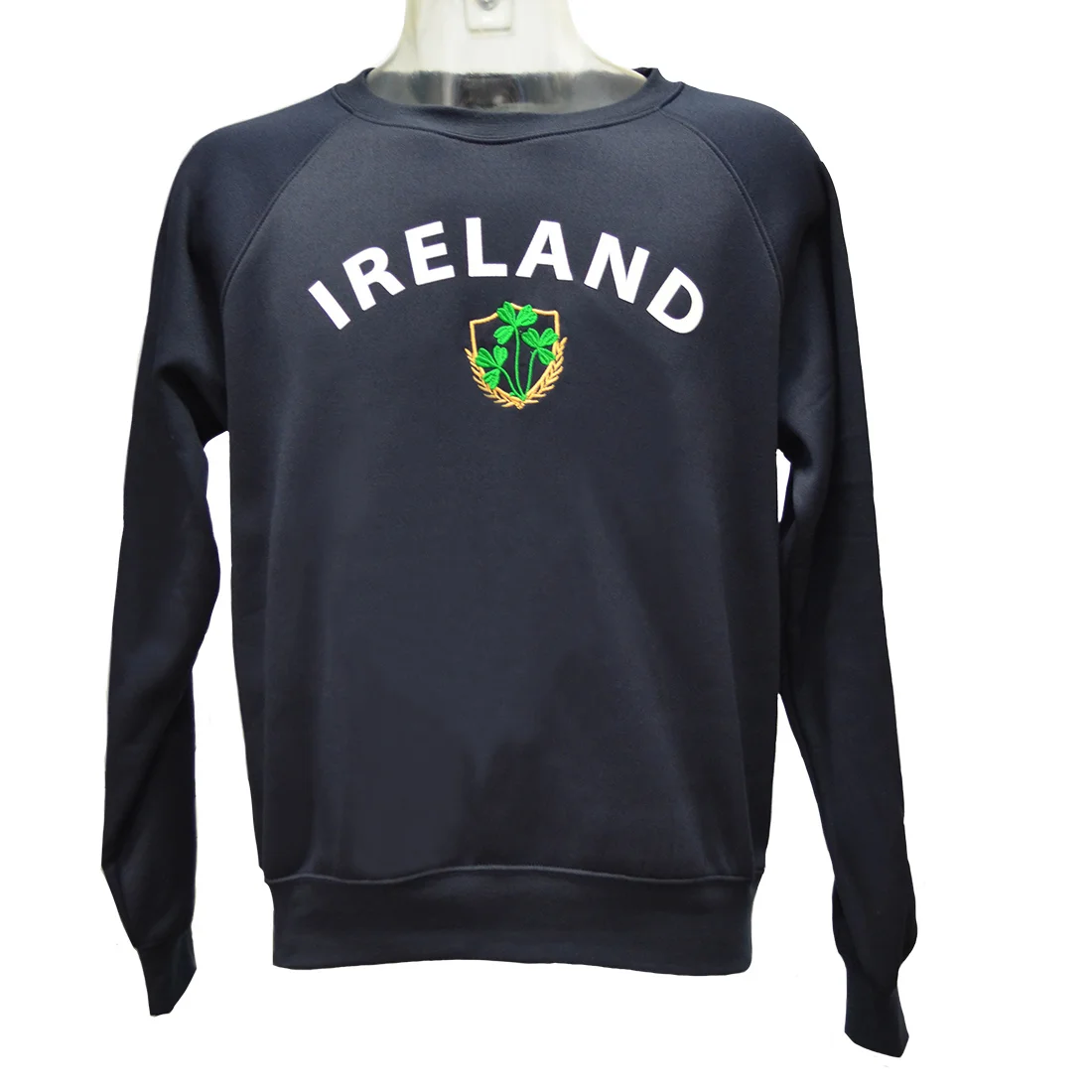 Men's Navy Ireland Sweatshirt with Shamrock Crest - Image 2 | Lily's Pad Studio
