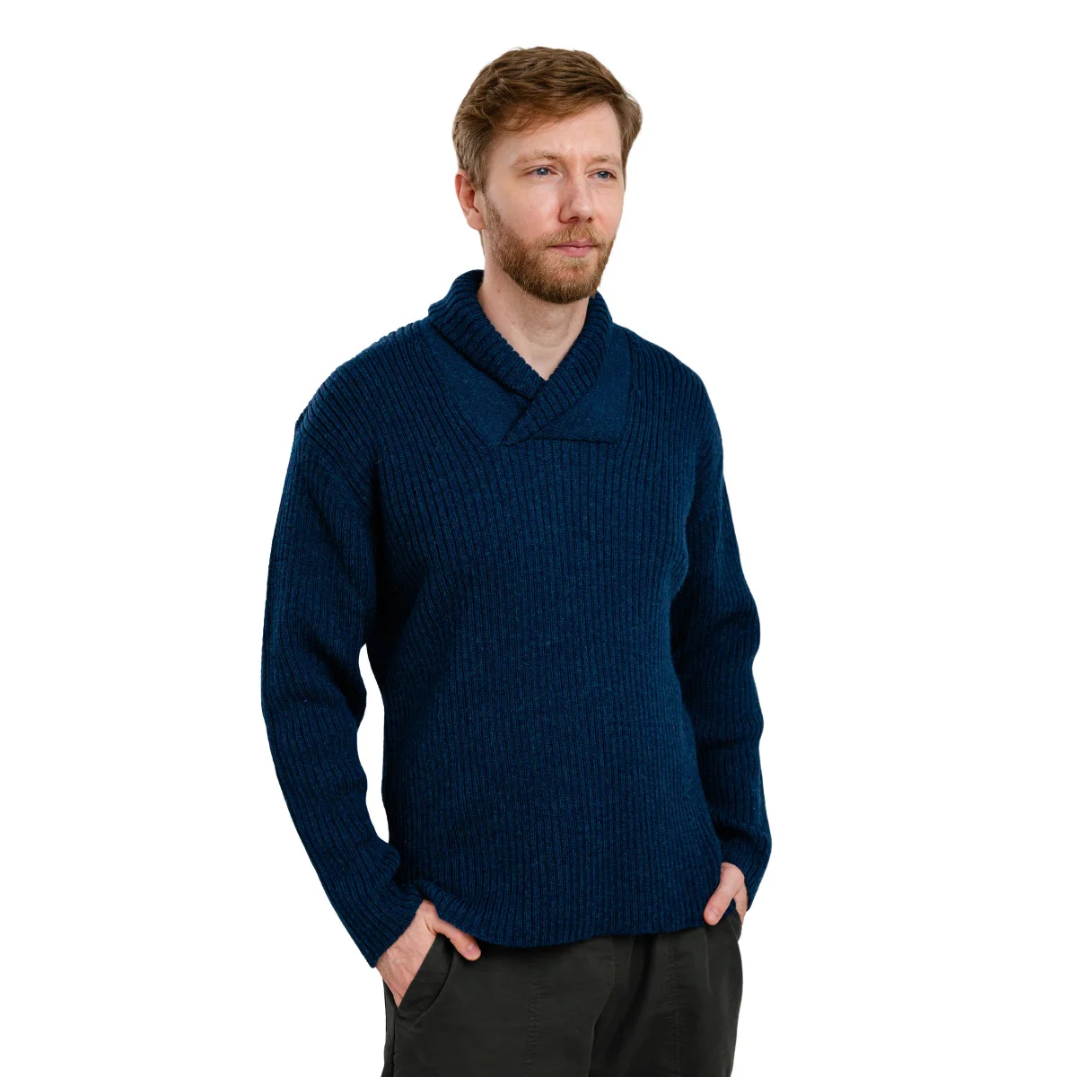 Men's Shawl Collar Fisherman Sweater - Image 11 | Lily's Pad Studio