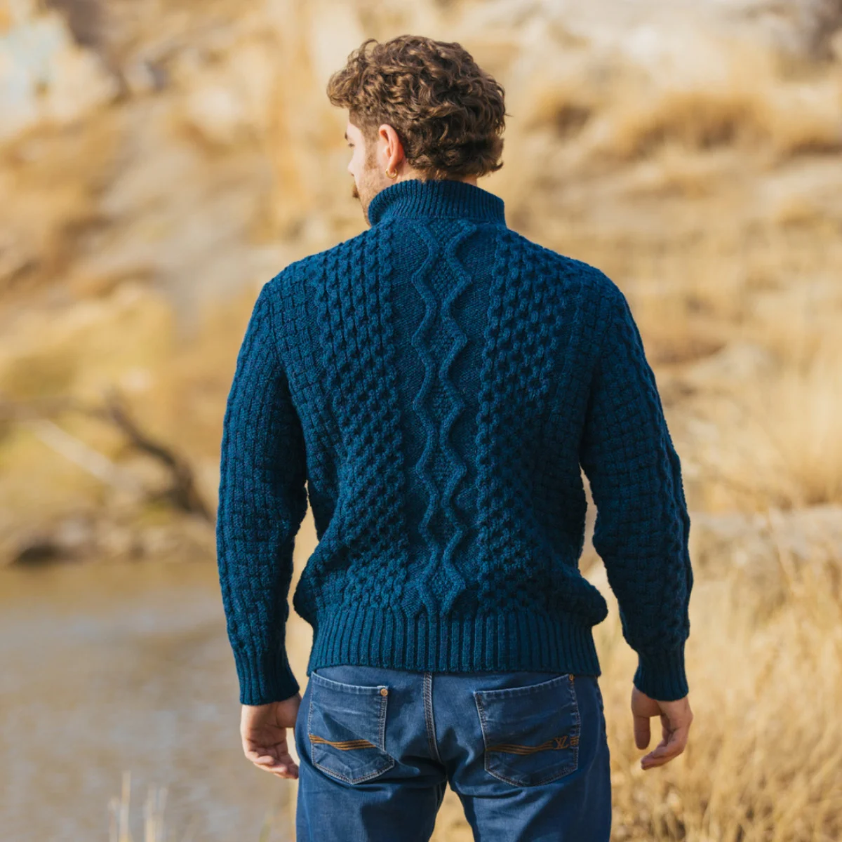 Men's Wool Half Zip Sweater - Image 13 | Lily's Pad Studio