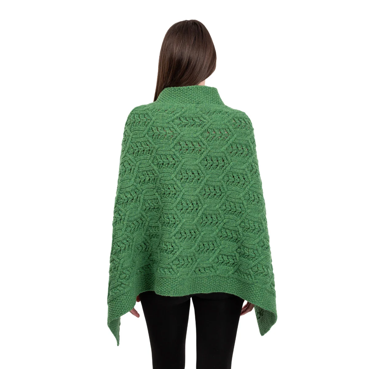 Merino Wool Ladies’ Poncho with Buttons – 100% Irish Merino Knit - Image 40 | Lily's Pad Studio