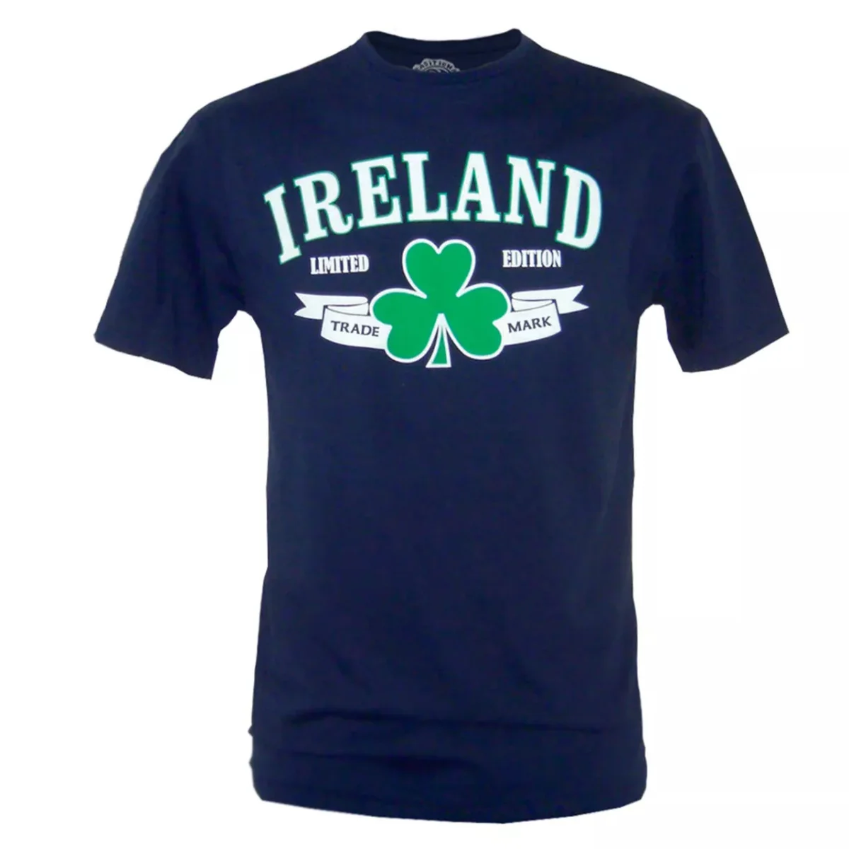 Navy Ireland Shamrock Men's Cotton T-Shirt | Lily's Pad Studio
