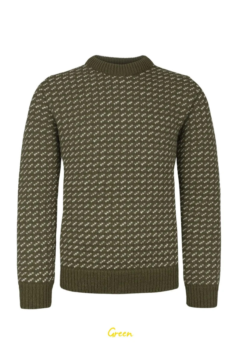Norlender Svalbard Original Fisherman Sweater – 100% Norwegian Wool Knit Pullover - Image 2 | Lily's Pad Studio