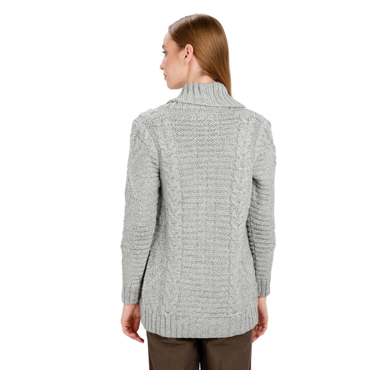 Open Front Cable Knit Cardigan - Image 10 | Lily's Pad Studio