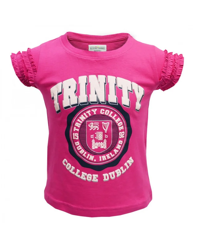 Pink Trinity College Kids T-Shirt - Image 1 | Lily's Pad Studio