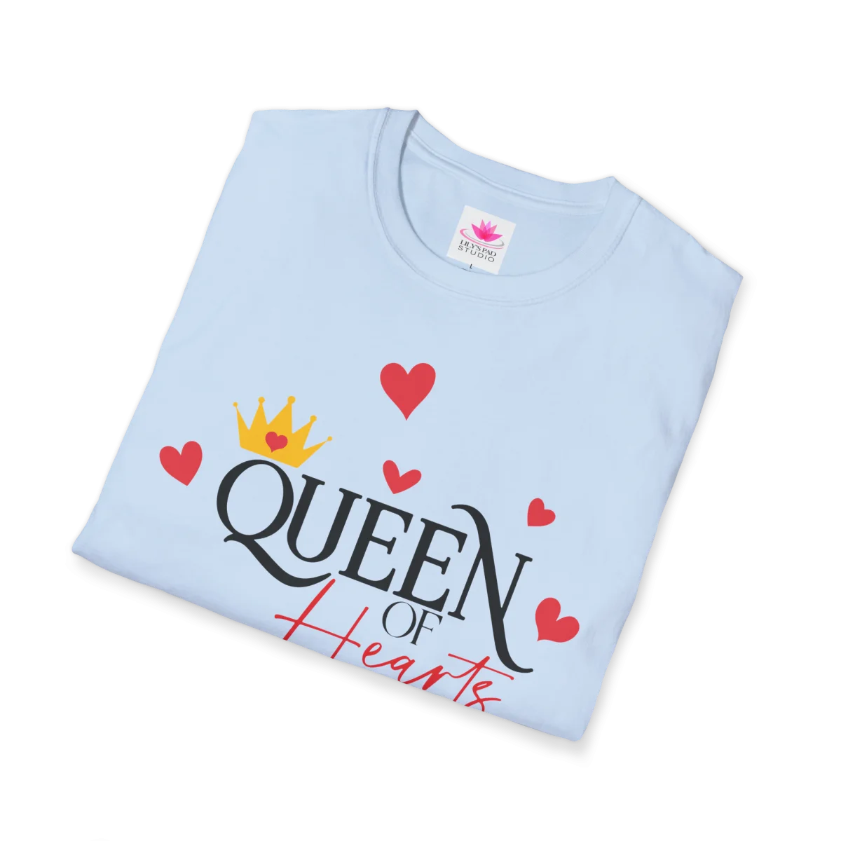 Queen of Hearts T-Shirt – Crown & Hearts Graphic Cotton Tee - Image 10 | Lily's Pad Studio