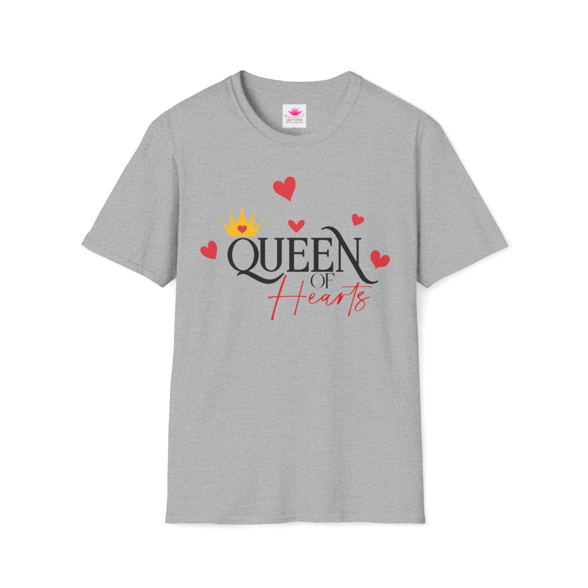 Queen of Hearts T-Shirt – Crown & Hearts Graphic Cotton Tee - Image 11 | Lily's Pad Studio
