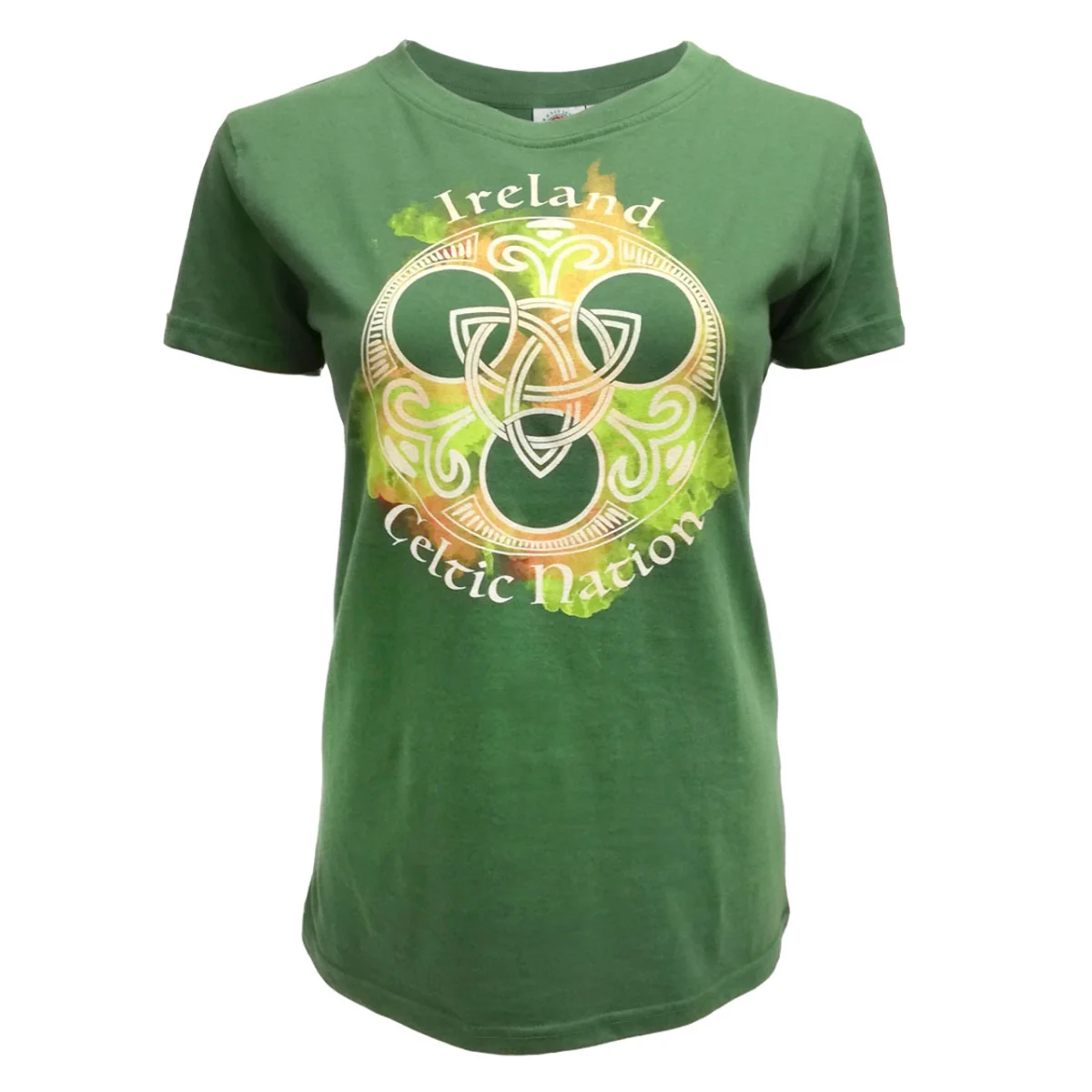 Sage Green Celtic Nation Ladies T-Shirt - Image 1 | Lily's Pad Studio