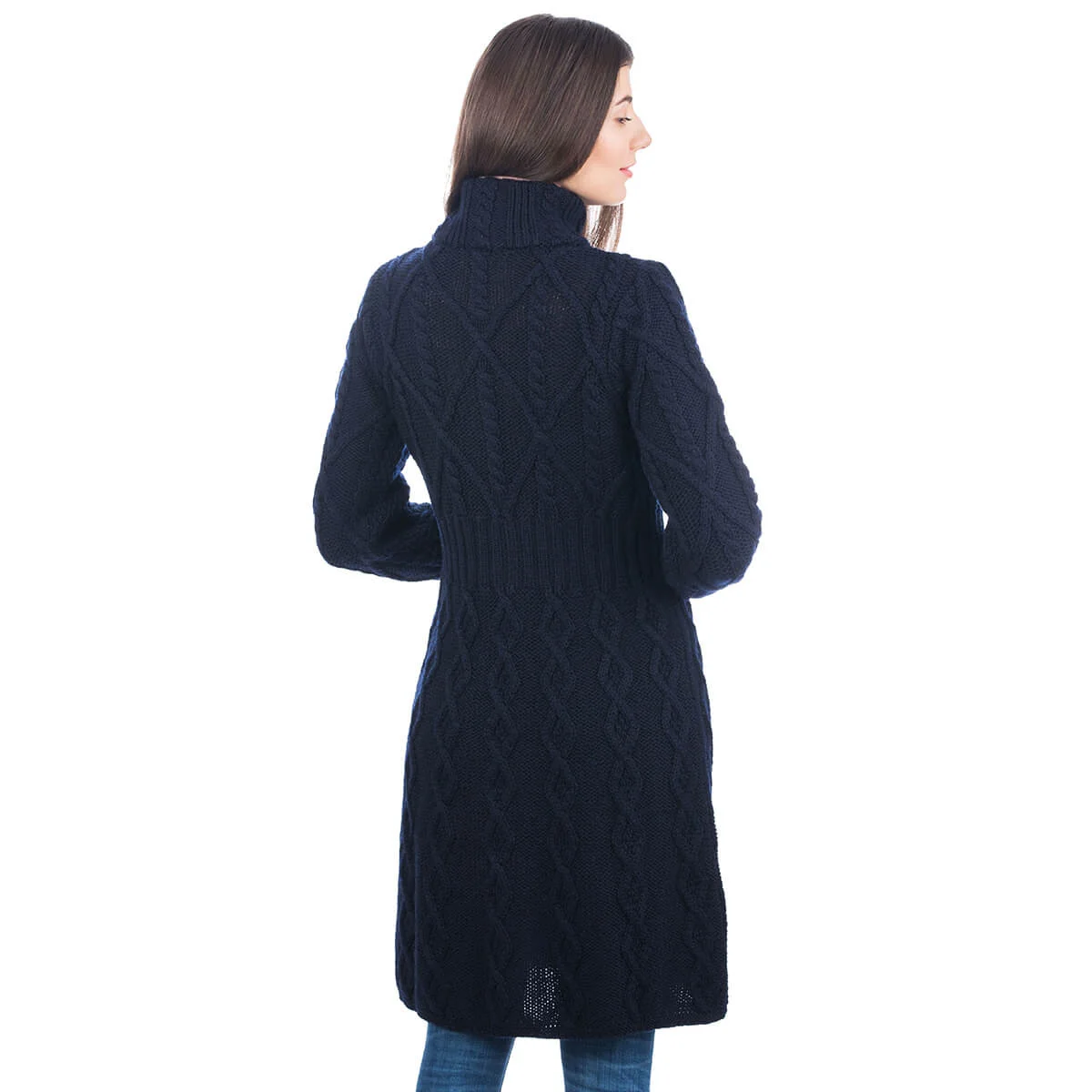 SAOL Aran Cable Signature Coat – 100% Merino Wool Irish Knitwear - Image 20 | Lily's Pad Studio