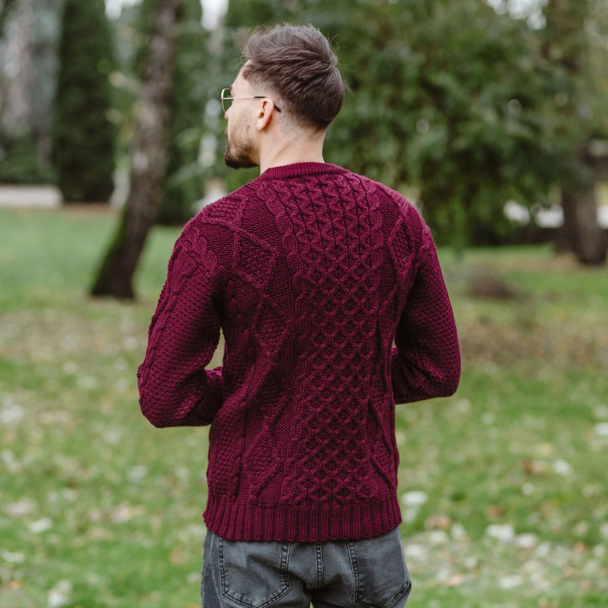 SAOL Fisherman Cable Sweater – 100% Pure Virgin Wool Irish Knit - Image 9 | Lily's Pad Studio