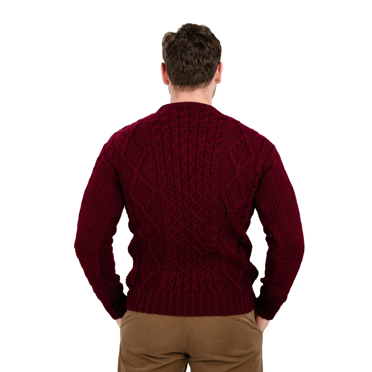 SAOL Fisherman Cable Sweater – 100% Pure Virgin Wool Irish Knit - Image 16 | Lily's Pad Studio