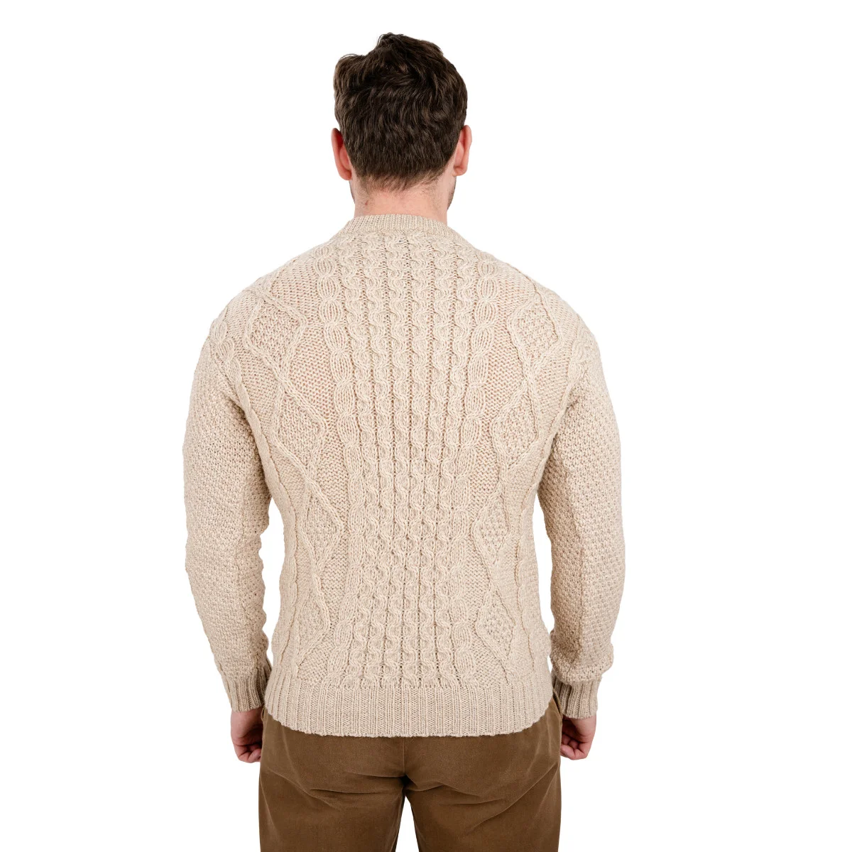 SAOL Fisherman Cable Sweater – 100% Pure Virgin Wool Irish Knit - Image 19 | Lily's Pad Studio