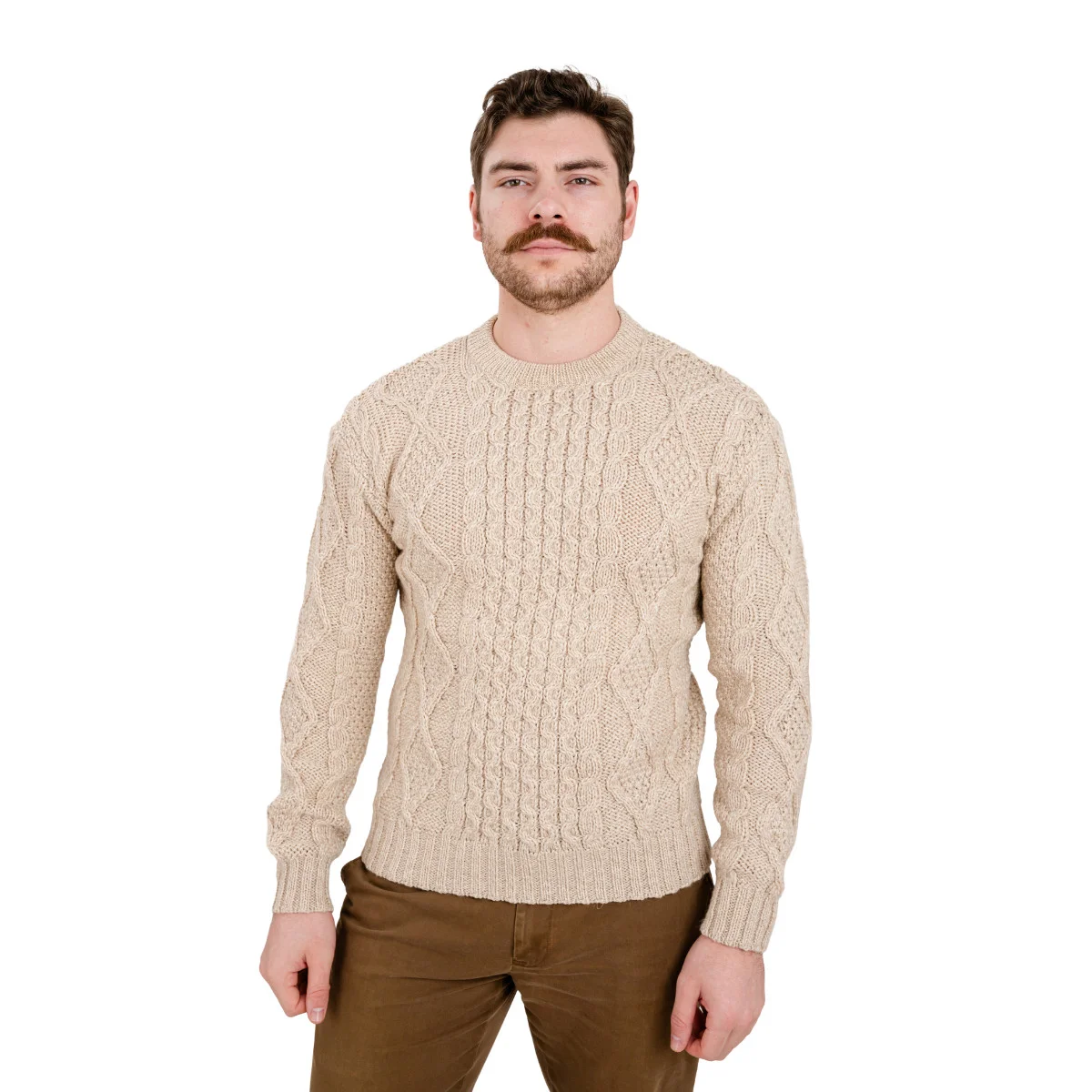 SAOL Fisherman Cable Sweater – 100% Pure Virgin Wool Irish Knit - Image 21 | Lily's Pad Studio