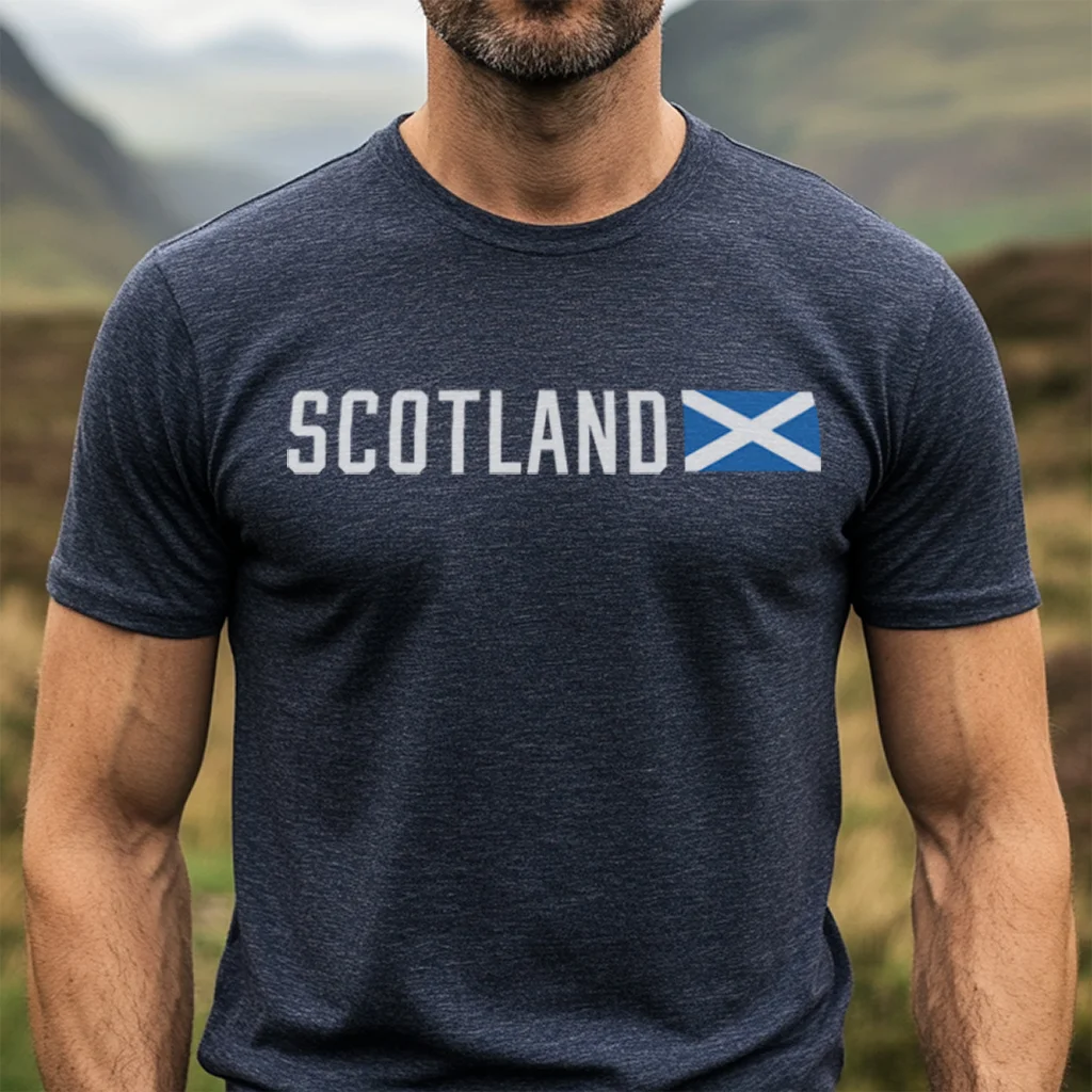 Scotland Flag Crew Tee, Comfortable Unisex T-Shirt for Travelers, Scotland Lovers, Casual Wear, Perfect Gift - T-Shirts | Lily's Pad Studio