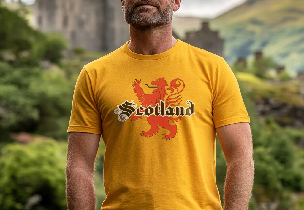 Scotland Rampant Lion T-shirt, Scottish Pride Tee, Celtic Symbol Shirt, Unisex Graphic Top, Scotland Gift, Heritage Apparel | Lily's Pad Studio