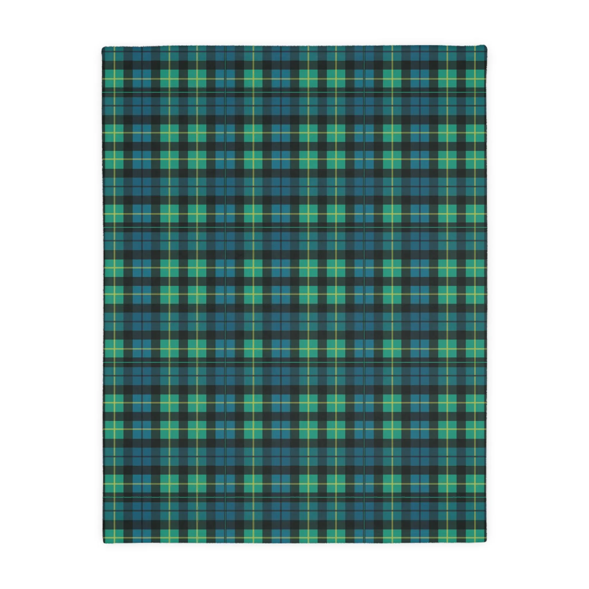 Scottish Clan Tartan Velveteen Throw Blanket – Soft Plaid Heritage Couch, Bed Blanket