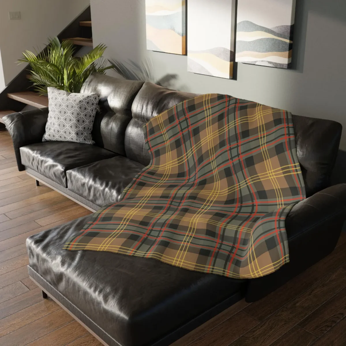 Scottish Clan Tartan Velveteen Throw Blanket – Soft Plaid Heritage Couch, Bed Blanket - Image 8 | Lily's Pad Studio