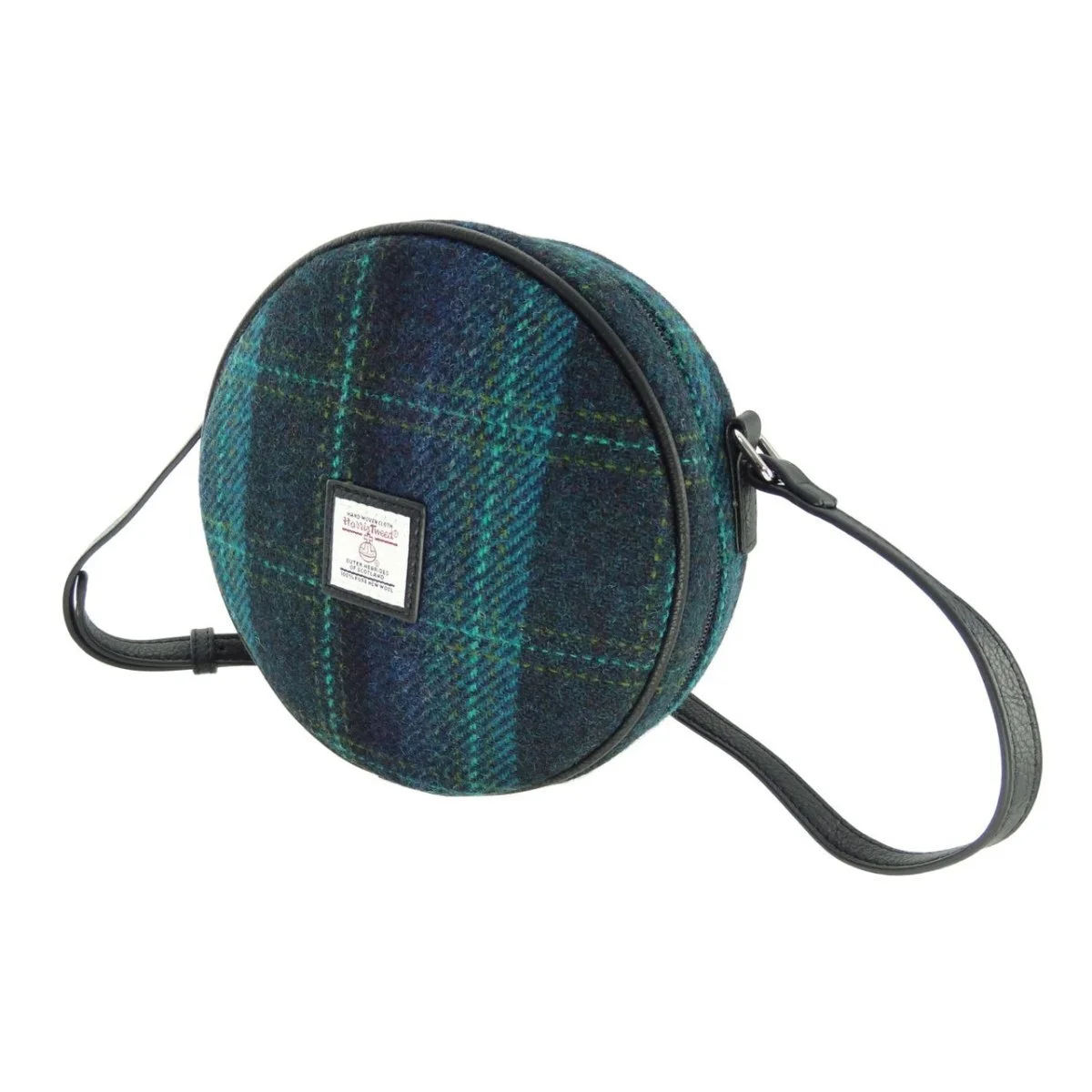 Scottish Harris Tweed Bannock Round Shoulder Bag – Authentic Wool Tartan Crossbody Purse - Image 6 | Lily's Pad Studio