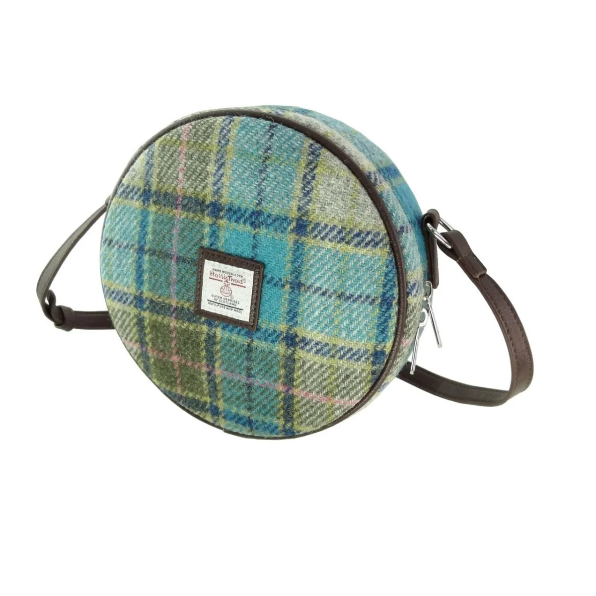 Scottish Harris Tweed Bannock Round Shoulder Bag – Authentic Wool Tartan Crossbody Purse - Image 7 | Lily's Pad Studio