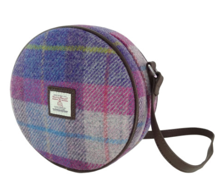 Scottish Harris Tweed Bannock Round Shoulder Bag – Authentic Wool Tartan Crossbody Purse - Image 9 | Lily's Pad Studio