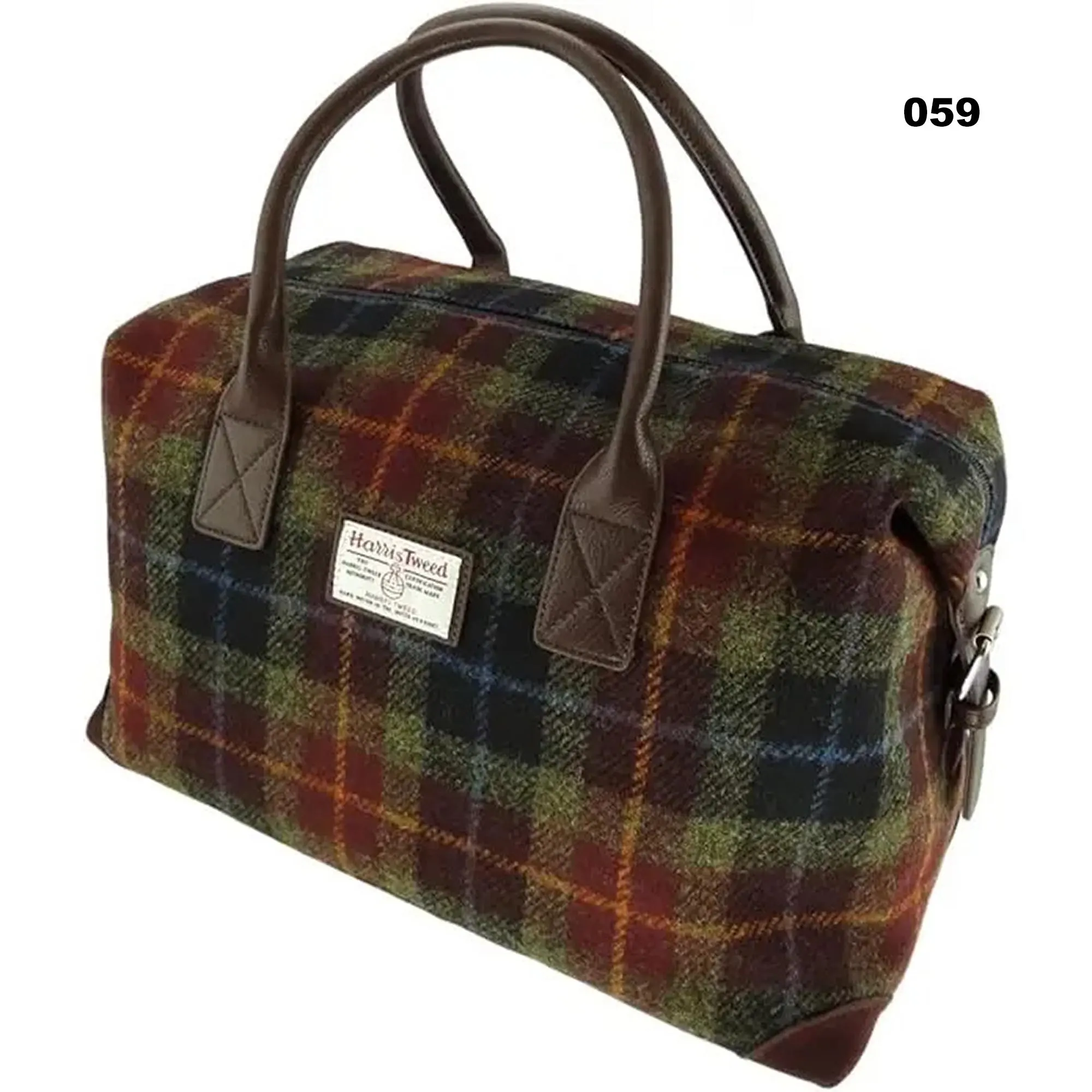 Scottish Harris Tweed Tartan Overnight Bag