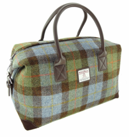 Scottish Harris Tweed Tartan Overnight Bag