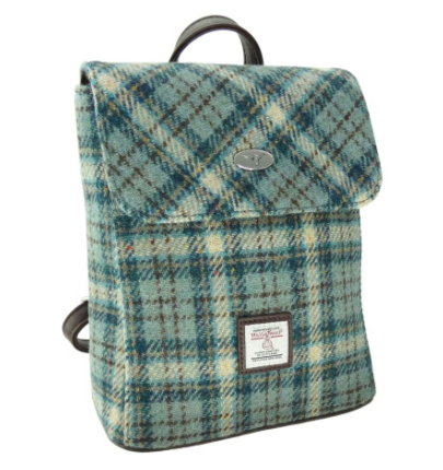 Scottish Harris Tweed Tummel Mini Backpack – Authentic Wool Tartan Bag with Adjustable Straps - Image 8 | Lily's Pad Studio