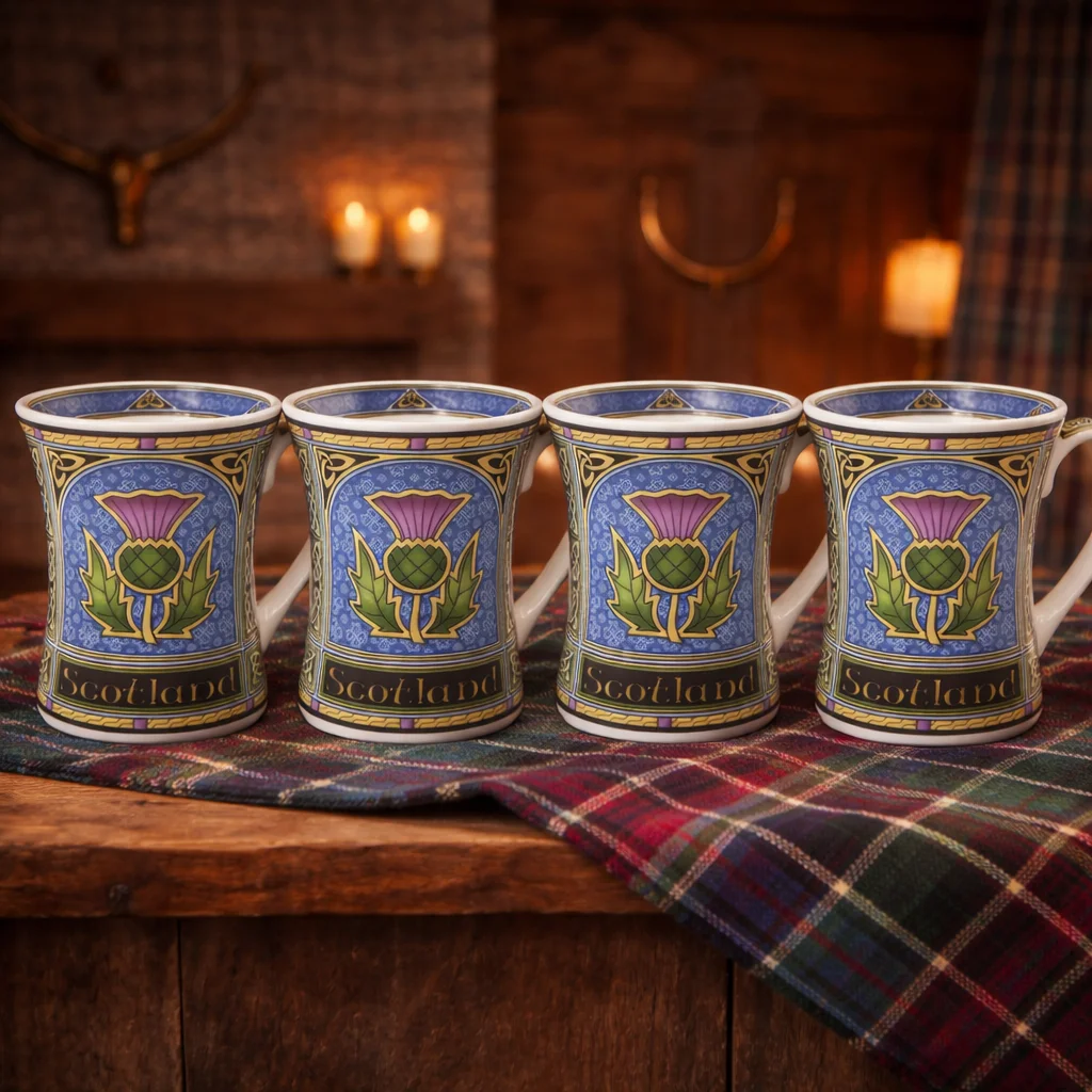 Scottish Thistle Ceramic Mug – Classic Heritage Design - Image 2 | Lily's Pad Studio