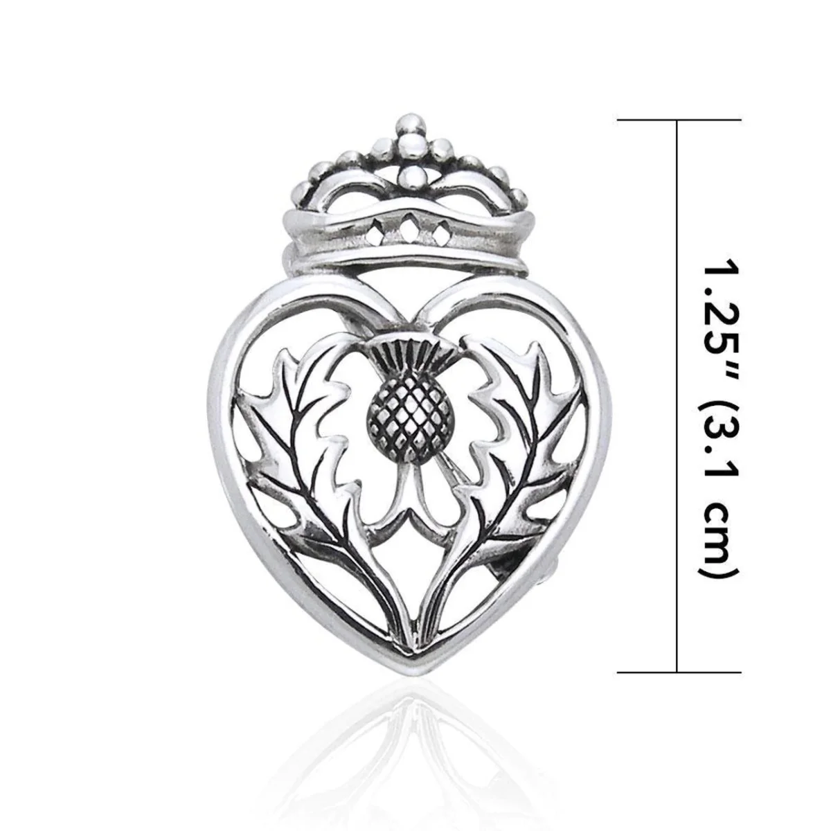 Scottish Thistle Sterling Silver Brooch Pin - Image 3 | Lily's Pad Studio