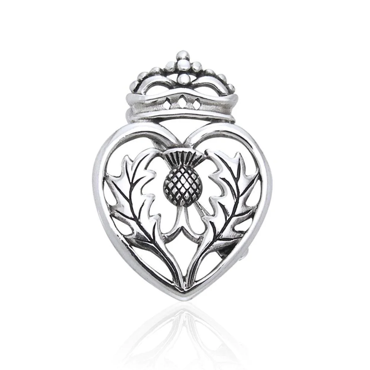 Scottish Thistle Sterling Silver Brooch Pin - Image 2 | Lily's Pad Studio