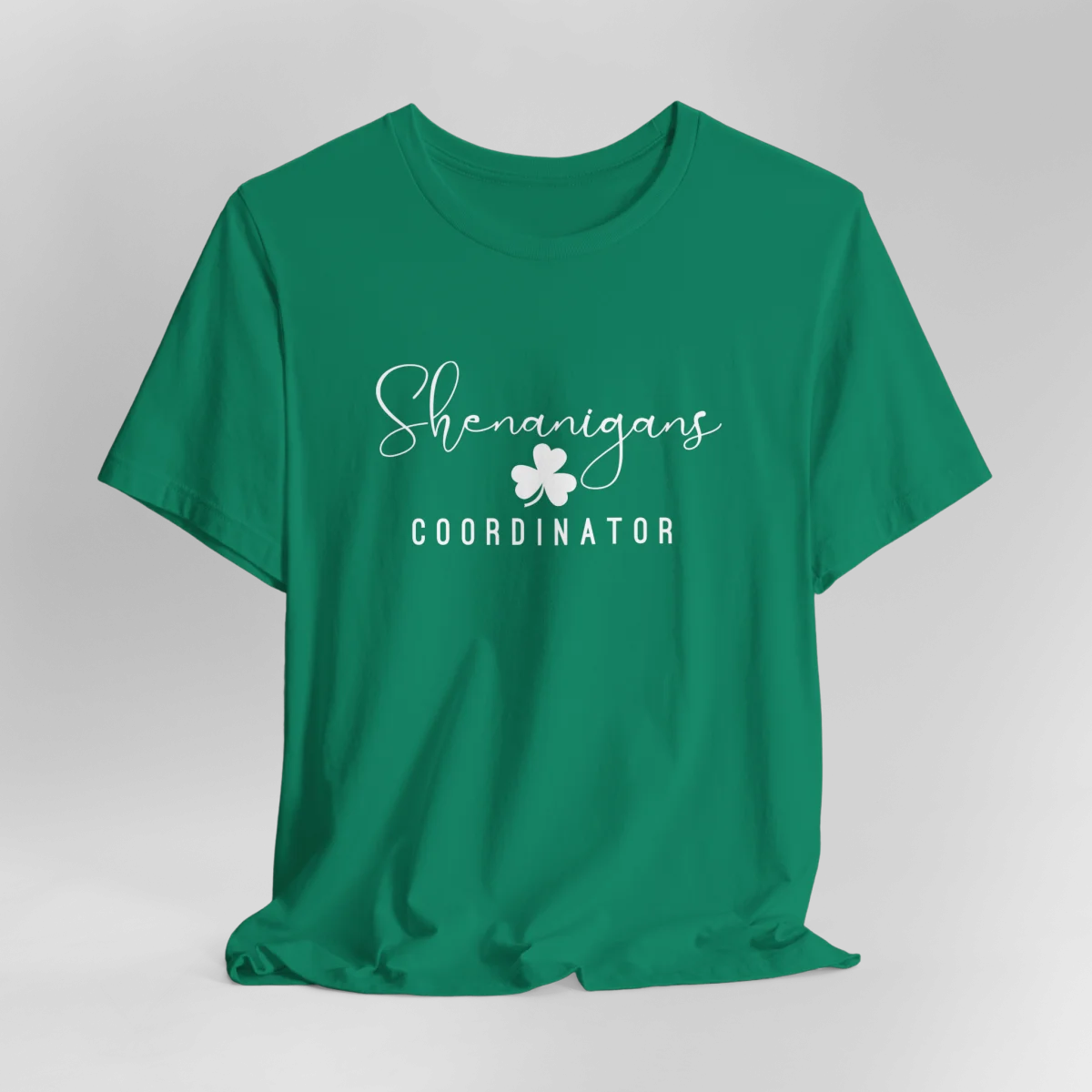Shenanigans Coordinator Tee – Shamrock St. Patrick’s Day Shirt for Women & Men - Image 3 | Lily's Pad Studio