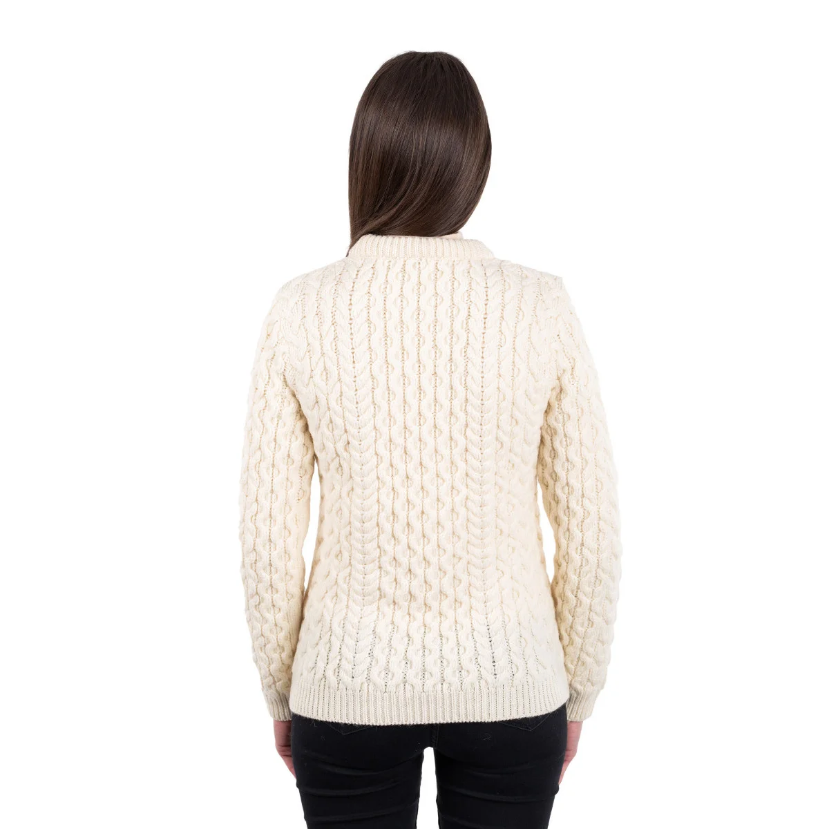 Side Button Knit Sweater – Classic Irish Wool Pullover with Button Detail - Image 9 | Lily's Pad Studio