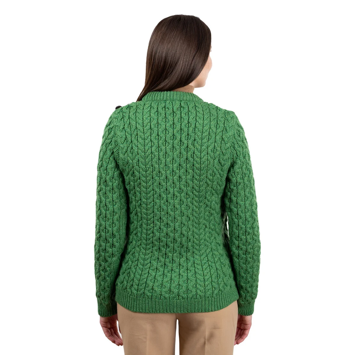 Side Button Knit Sweater – Classic Irish Wool Pullover with Button Detail - Image 10 | Lily's Pad Studio
