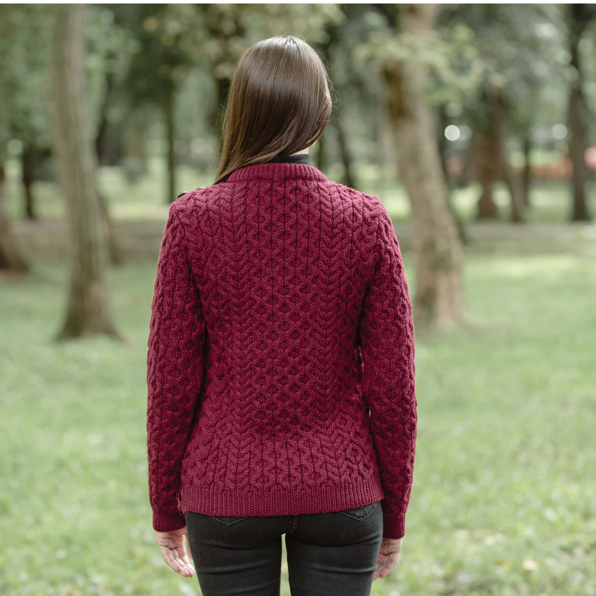 Side Button Knit Sweater – Classic Irish Wool Pullover with Button Detail - Image 7 | Lily's Pad Studio