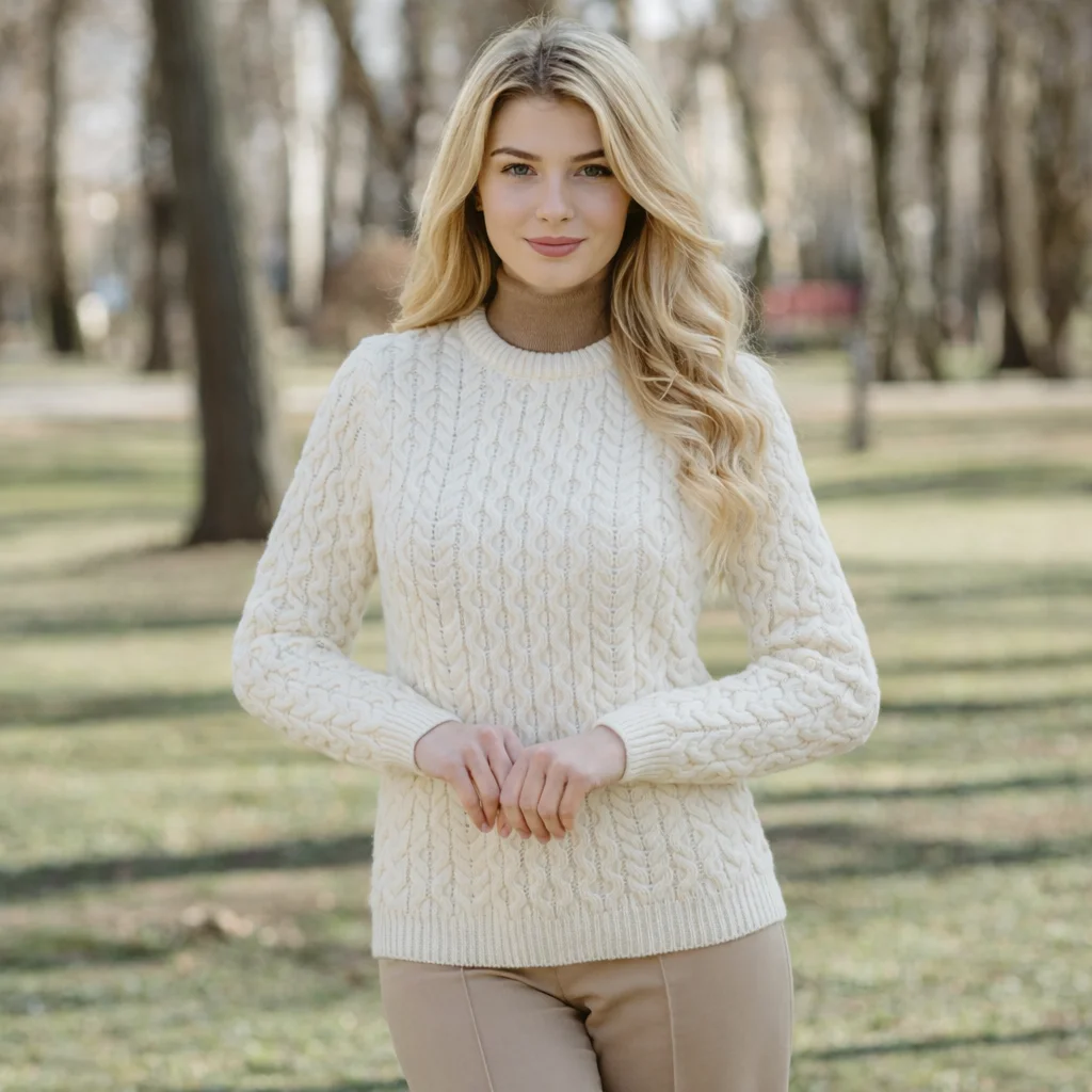 Side Button Knit Sweater – Classic Irish Wool Pullover with Button Detail - Irish Gifts | Lily's Pad Studio