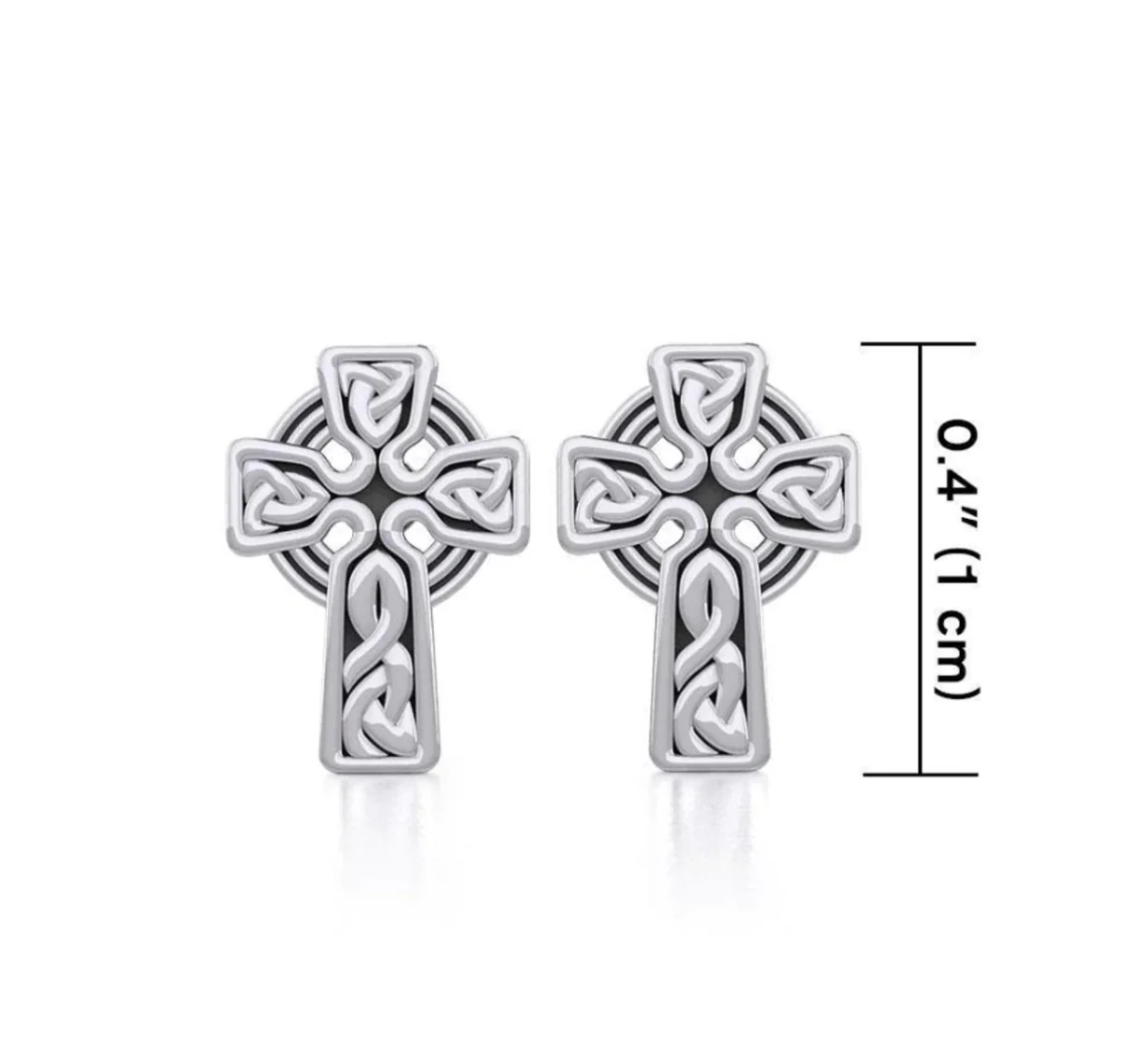Sterling Silver Celtic Cross Post Earrings – Irish Heritage Jewelry - Image 4 | Lily's Pad Studio