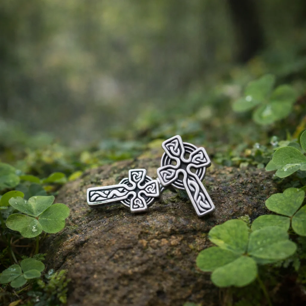 Sterling Silver Celtic Cross Post Earrings – Irish Heritage Jewelry | Lily's Pad Studio