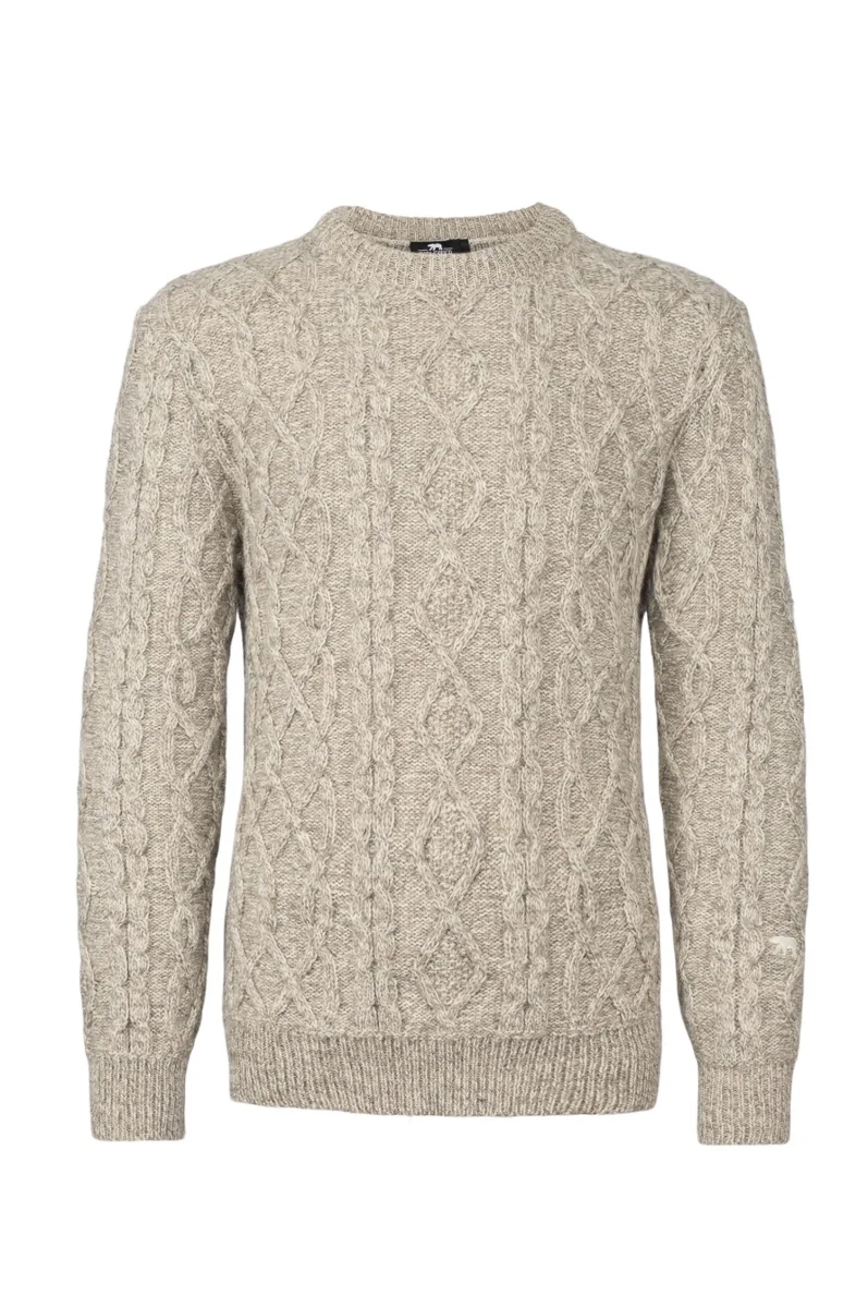 Tórshavn Aran Wool Pullover – Norwegian Wool Heavyweight Knit Sweater - Image 3 | Lily's Pad Studio