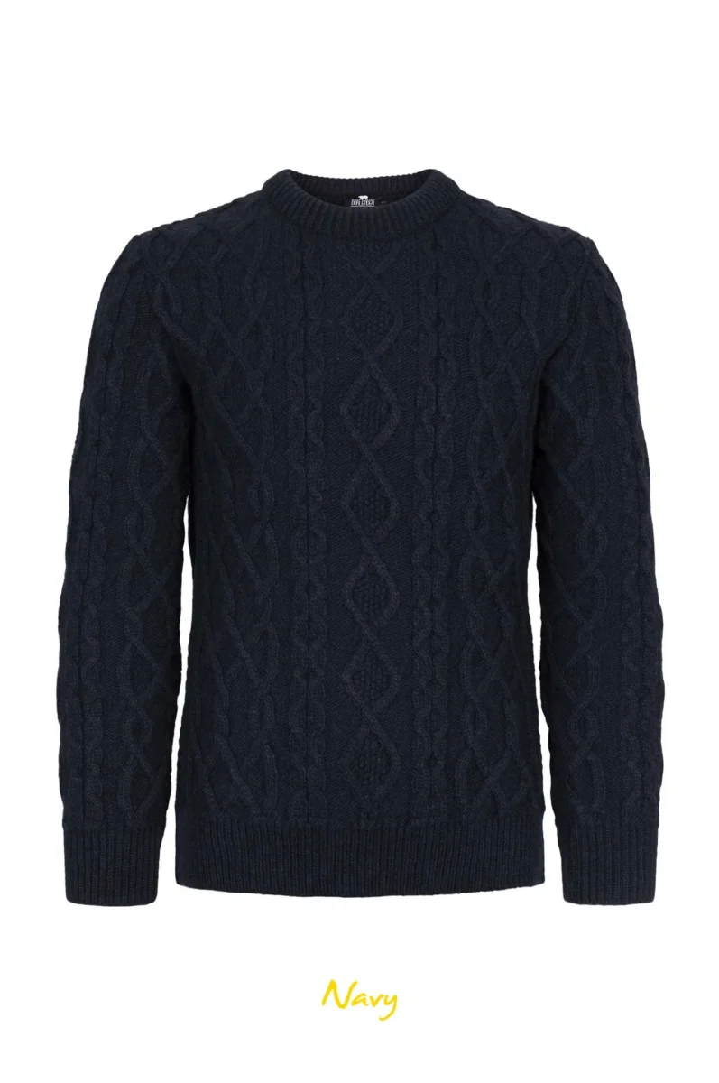 Tórshavn Aran Wool Pullover – Norwegian Wool Heavyweight Knit Sweater - Image 6 | Lily's Pad Studio