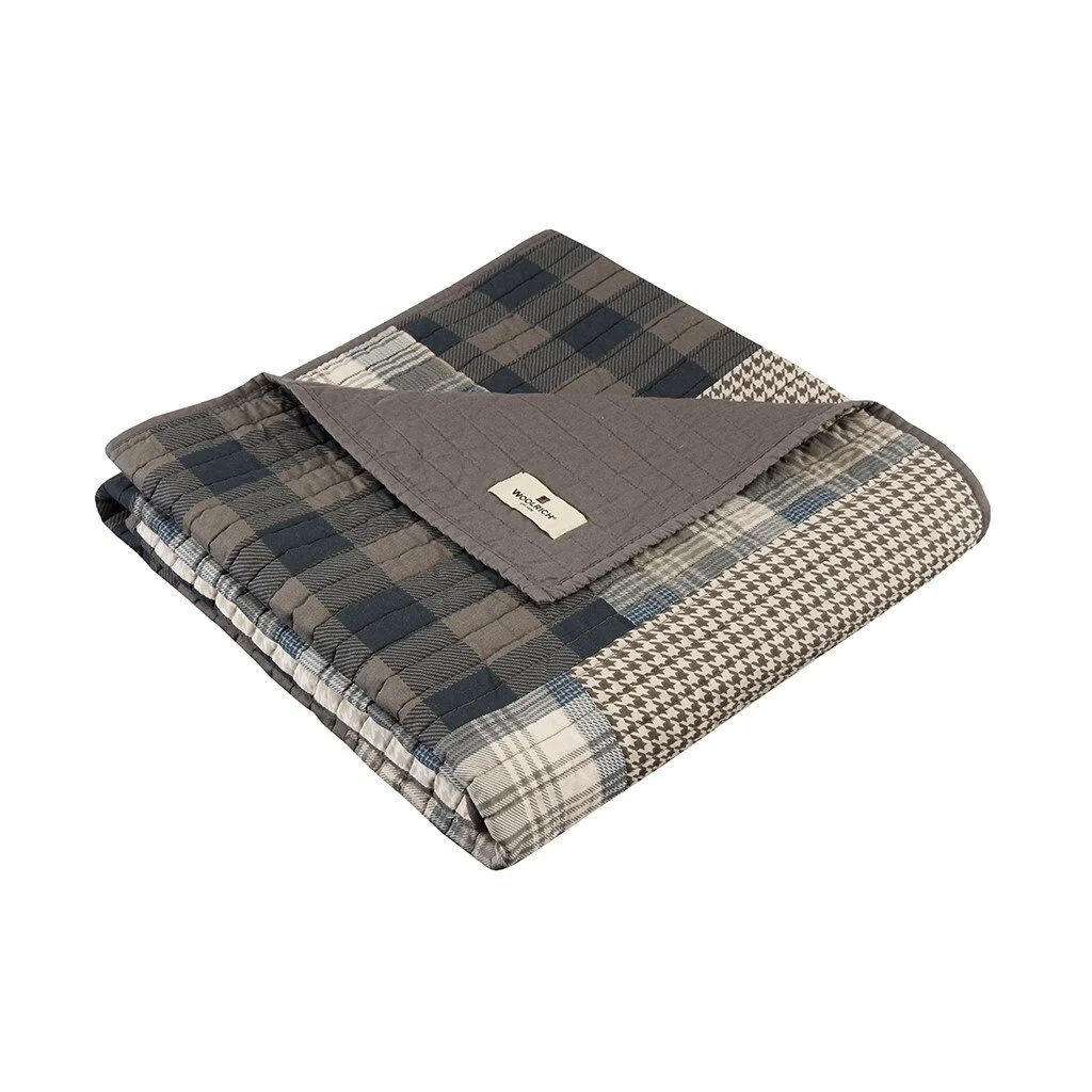 Taupe Plaid Oversized 50x70 Quilted Throw Blanket – Premium Cotton All-Season Throw - Image 3 | Lily's Pad Studio