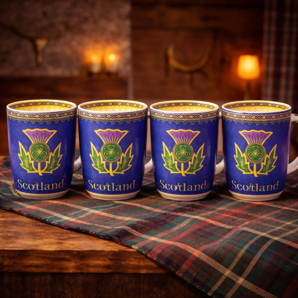 Thistle Spiral Ceramic Mug – Scottish Heritage Design - Image 2 | Lily's Pad Studio