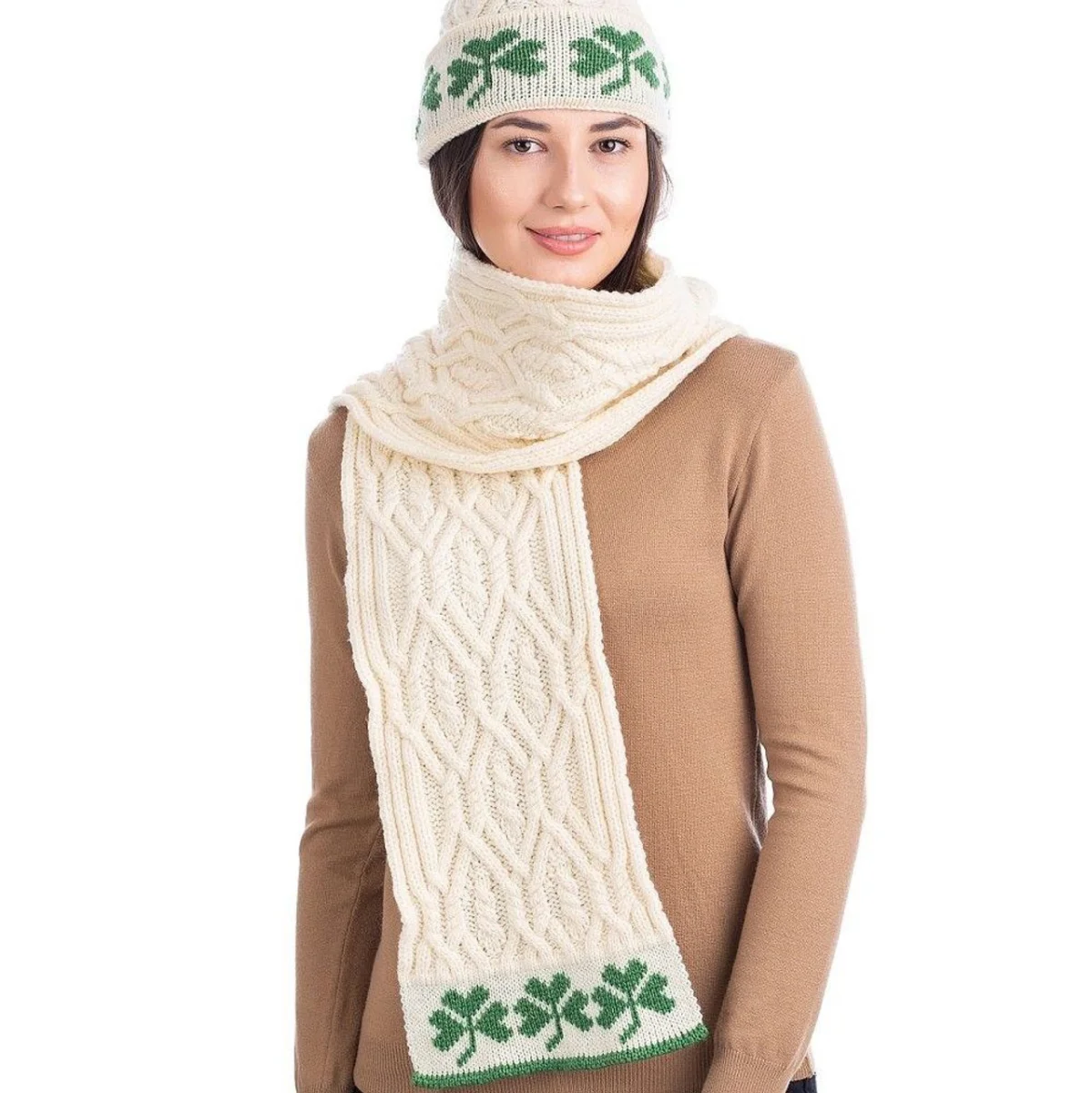 Tree of Life Aran Wool Scarf - Image 4 | Lily's Pad Studio