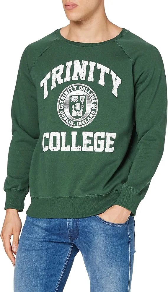 Trinity College Seal Sweatshirt Bottle Green and White - Image 9 | Lily's Pad Studio