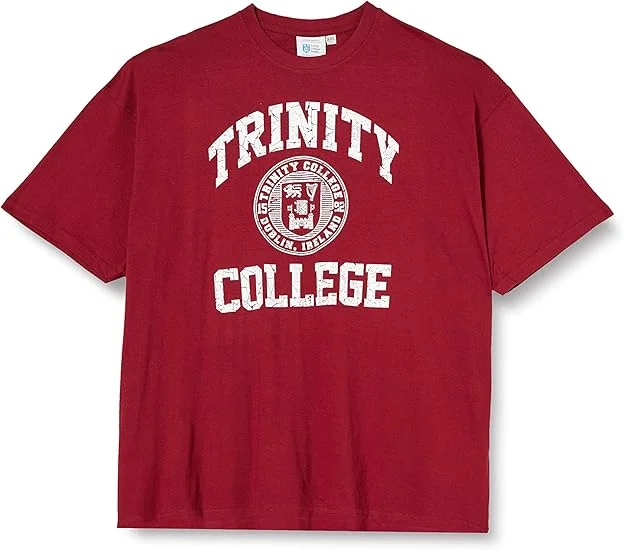 Trinity College Seal Tee Burgundy/White 100% Cotton - Image 5 | Lily's Pad Studio