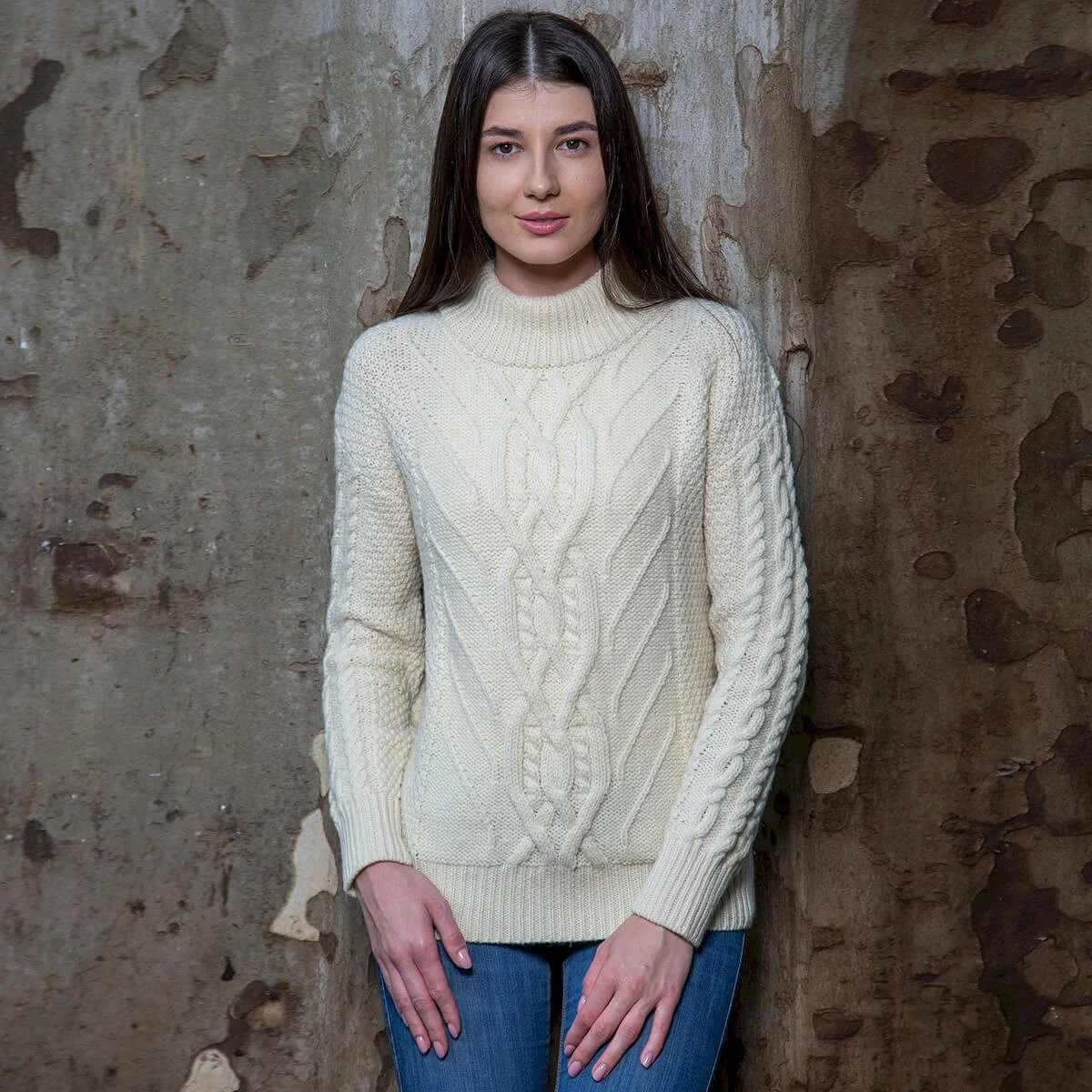 Turtle Neck Cable Sweater - Image 3 | Lily's Pad Studio