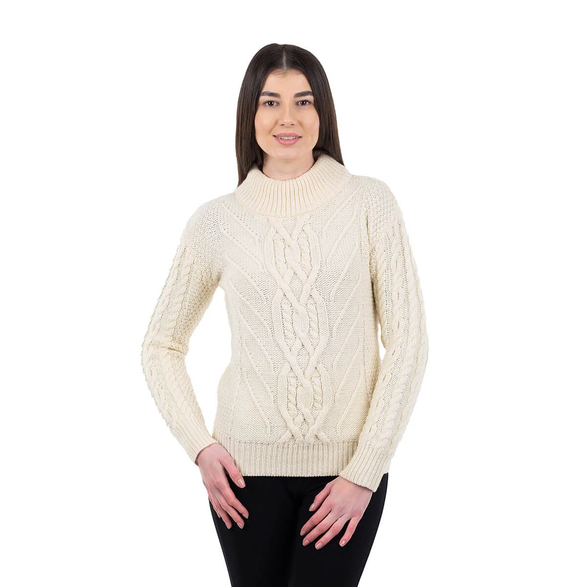 Turtle Neck Cable Sweater - Image 5 | Lily's Pad Studio