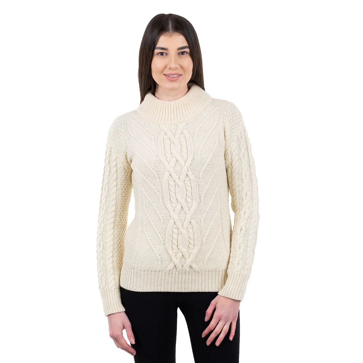 Turtle Neck Cable Sweater - Image 7 | Lily's Pad Studio